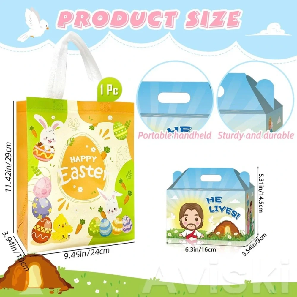 Easter Party Favor Boxes - Multicolor 24 pcs